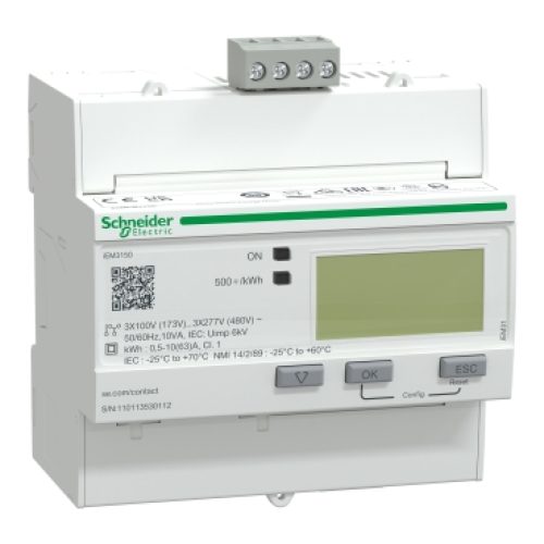 Contor energie JT conectare directa, 63A / class 1, pack.mas.basic, RS485 Modbus Schneider A9MEM3150