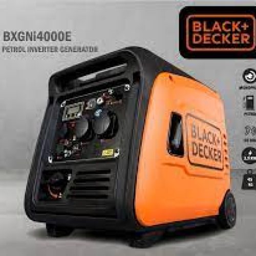 Generator cu inverter, Black & Decker, BXGNi4000E, 3900 W, 17 A, 2 x 230 V, 12 V, 7.5 CP, 223 CC, 8.8 l benzina, 8 h autonomie maxima