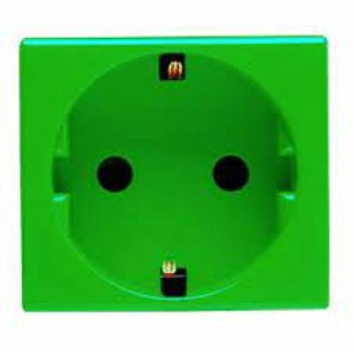 Priza, verde, cu Protectie Copii, DE 250V, 16A, 2P+E, 2 module, SY/GREEN, GW20283