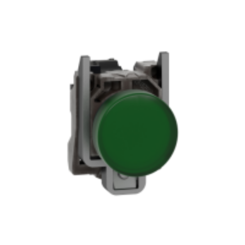 Lampa pilot, complet verde, Ø22, lentile netede, cu LED ,integral, 24V, XB4BVB3