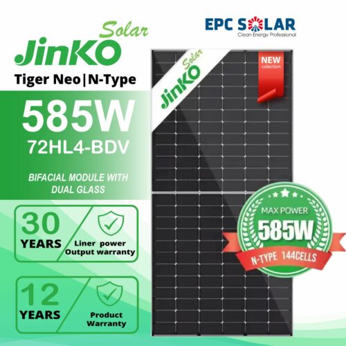 Panou fotovoltaic TIGER NEO 72HL4-BDV, 585W, BIFACIAL MODULE WITH DUAL GLASS N-type